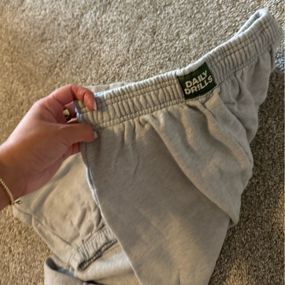 Daily Drills Light Gray Track Pants with Beaded Drawstring - Picture 2 of 2